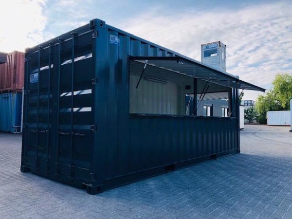 VDU 202 20 ft Barcontainer met en zonder VDU 203 boven terras - Afbeelding 2