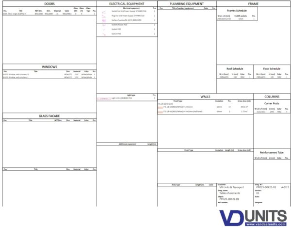 VDU TD 26190 geïsoleerde unit 6m x 3m RAL 9002 - Afbeelding 7
